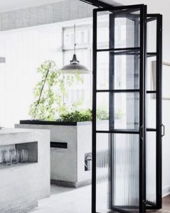 pintu kaca lipat minimalis