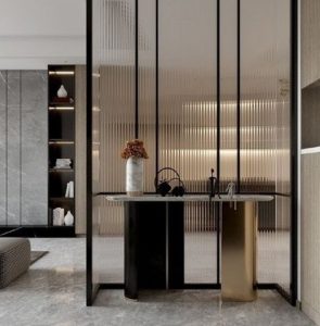 partisi kaca ruang tamu