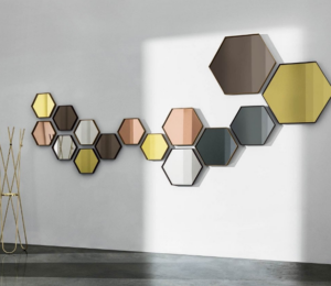 Kaca Hexagonal Ruang Tamu