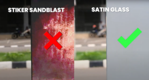 Stiker Kaca Sandblast Custom