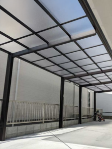 kanopi kaca tempered anti panas