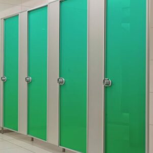 cubicle kaca toilet